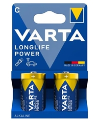 Alkaline batterier C Longlife Power  - 2 stk. type C batterier