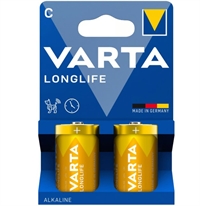 Alkaline batterier C Longlife - 2 stk. type C batterier
