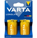 Alkaline batterier D Longlife - 2 stk. type D batterier