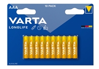 Alkaline batterier AAA Longlife - pakke med 10 stk. AAA batterier