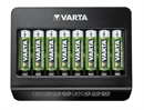 Varta oplader med LCD display - 4 timers opladnings tid - Oplader 8 AAA & AA batterier