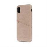 Decoded cover til iPhone X bagside cover i rose læder med kreditkortholder