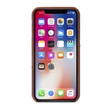 Decoded cover til iPhone X bagside cover i mørke brun læder med kreditkortholder